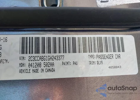 2016 Chrysler 300 из США, поврежденный, VIN 2C3CCABG1GH243377